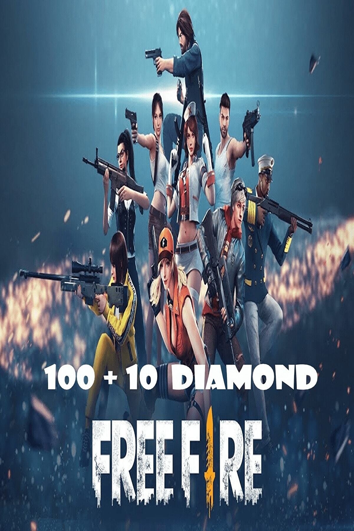 Free FireGarena 100 + 10 Diamonds Global